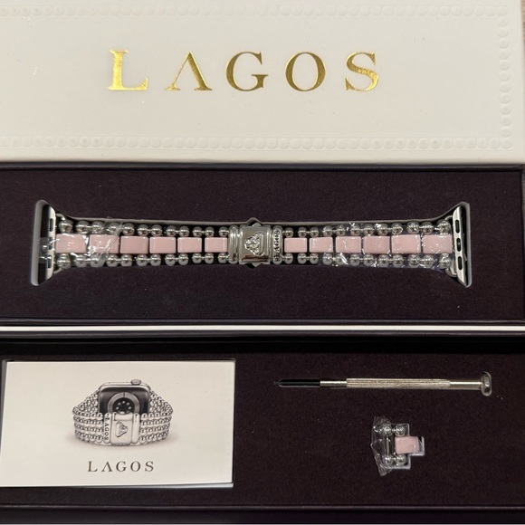 LAGOS Jewelry - LAGOS Smart Caviar Bracelet For Your Apple Watch SS & Pink Ceramic. New in Box.